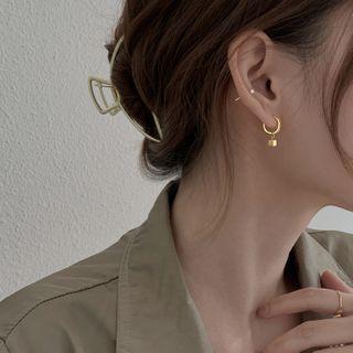 Cube Sterling Silver Dangle Earring