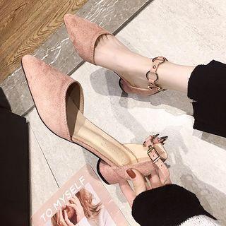 Chunky Heel Hoop Strap Sandals