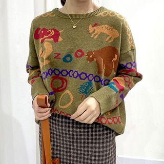 Jacquard Sweater Coffee - One Size