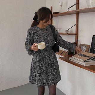 Band-waist Leopard Dress