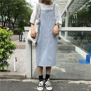 Slit-back Pinafore Dress