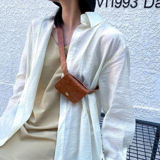 Crocodile Grain Belt Bag