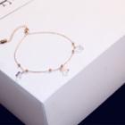 Faux Crystal Anklet As Shown In Figure - One Size