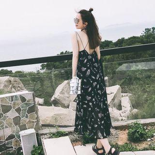 Strappy Printed Midi Dress