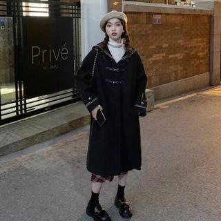 Collared Long Coat Black - One Size