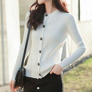 Crew-neck Knitted Jacket