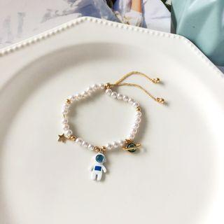 Astronaut Faux Pearl Bracelet 1 Pc - Bracelet - Astronaut - One Size
