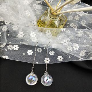 Water Glass Ball Drop Earring