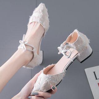 Block Heel Ankle Strap Close-toe Sandals