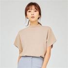 Crew-neck Dolman-sleeve Knit Top