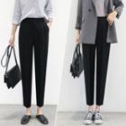 High-waist Cropped Tapered Dress Pants
