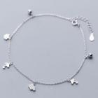 925 Sterling Silver Weather Themed Charm Bracelet Silver - One Size