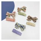 Floral Bow / Plain Hair Clip