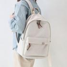 Applique Accent Plain Backpack