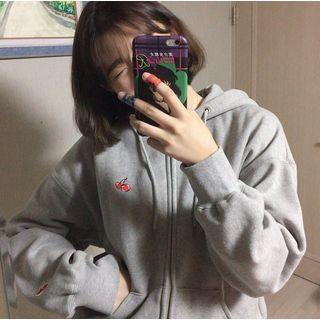 Cherry Printed Hooded Jacket