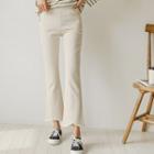 Wide-band Fringed Boot-cut Pants