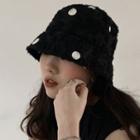 Polka Dot Bucket Hat Black - One Size
