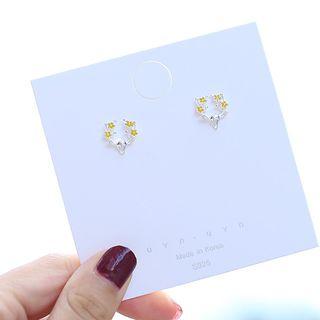 Deer Stud Earring 1 Pair - Silver - One Size
