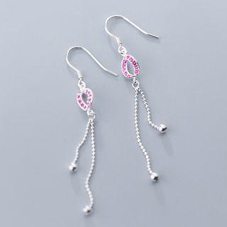 Bead Dangle 925 Sterling Silver Hook Earring 1 Pair - S925 Silver - Earring - One Size