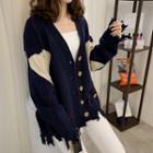 Argyle Distressed Cardigan