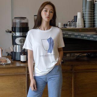 Illustrated Textured T-shirt