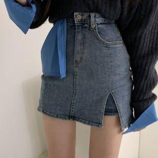 Mini Pencil Denim Skort