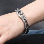 Stainless Steel Chunky Chain Bracelet White - One Size