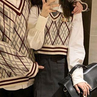 Couple Matching Argyle Sweater / Vest