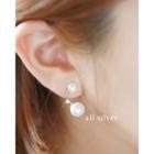 Faux-pearl Silver Stud Earrings