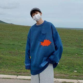 Color Block Pocket Detail Sweater