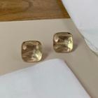 Geometric Stud Earring 1 Pair - S925 Silver - Gold - One Size