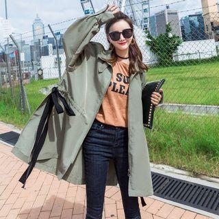 Bow Accent Long Jacket