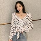 Dotted Blouse Dot - White - One Size