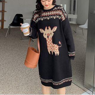 Couple Matching Print Sweater / Midi Sweater Dress