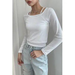 Set: Cropped T-shirt + Halter Top