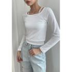 Set: Cropped T-shirt + Halter Top