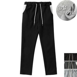 Couple Fleece-pocket Thick Sweatpants