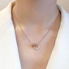 Double Ring Necklace 1 Pc - Double Ring Necklace - One Size