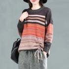 Striped Drawstring Sweater