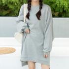 Dip-back Oversized Pullover Dress