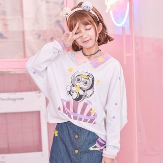 Collared Printed Pullover