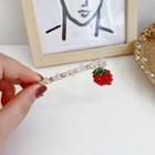 Orange Faux Crystal Hair Clip Red - One Size