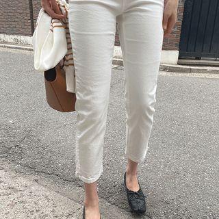 Hidden Band-waist Straight Leg Pants