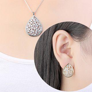 Set: Rhinestone Necklace + Earring