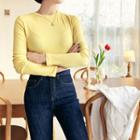 Pastel Color Ribbed Slim Top