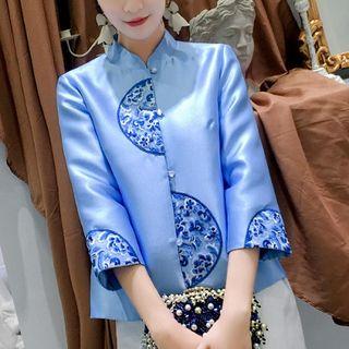 Traditional Chinese 3/4-sleeve Embroidered Jacket
