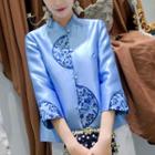 Traditional Chinese 3/4-sleeve Embroidered Jacket