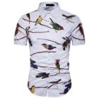 Bird Printed Short-sleeve Shirt
