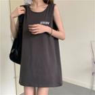 Set: Lettering Sleeveless T-shirt + Bandeau