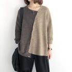 Two-tone Asymmetric Cardigan